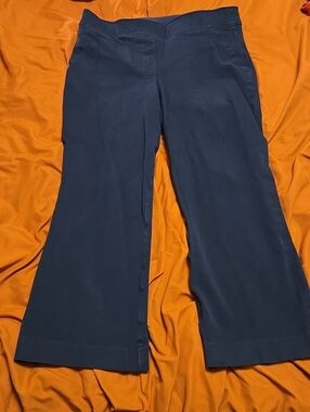 SPANX Navy Wide-Leg Pull-On Pants